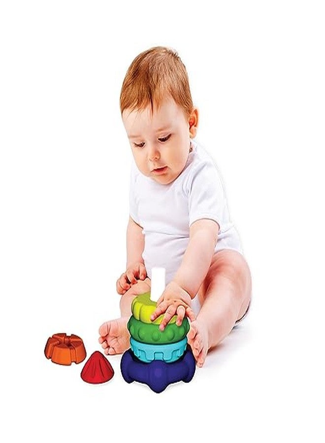 Giggles Funskool Stack A Rocket, Nesting & Stackable Textured Toy for Kids, Encourages Learning & Development, Fun Activity for Babies, Gift Set for Kid, Age 6+ Months - Image 5
